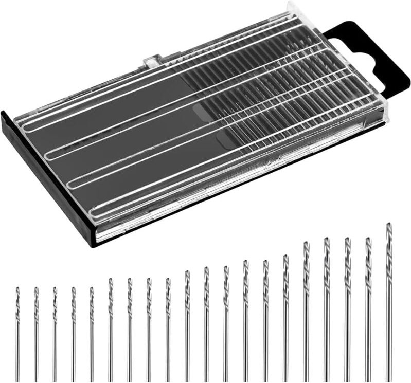 CCYKXA 20 Stück Mini-HSS-Handspiralbohrer, 0,3–1,6 mm, Mini-Mikro-Handbohrer für Heimwerker, Holz, Harz, Schmuckherstell...