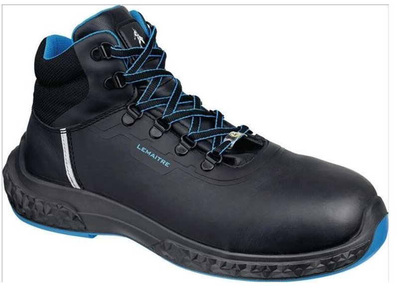 Lemaitre - Sicherheitsstiefel Anton high Größe 42 w. weit schwarz/blau S3 esd src en iso 20345 Leder