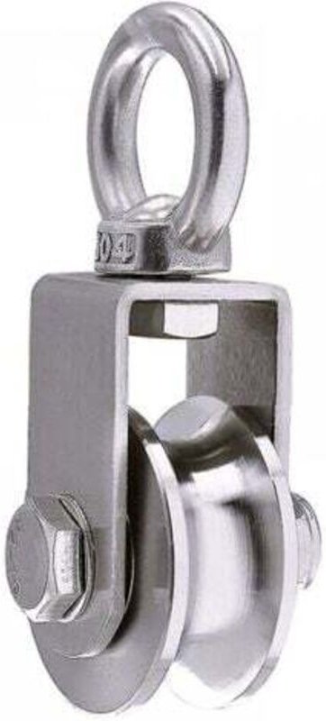 500-kg-Heberolle mit 2 Lagern, Seilrolle, 48-mm-Rolle, 201-Hebering, 48-mm-Rad, U-Nut