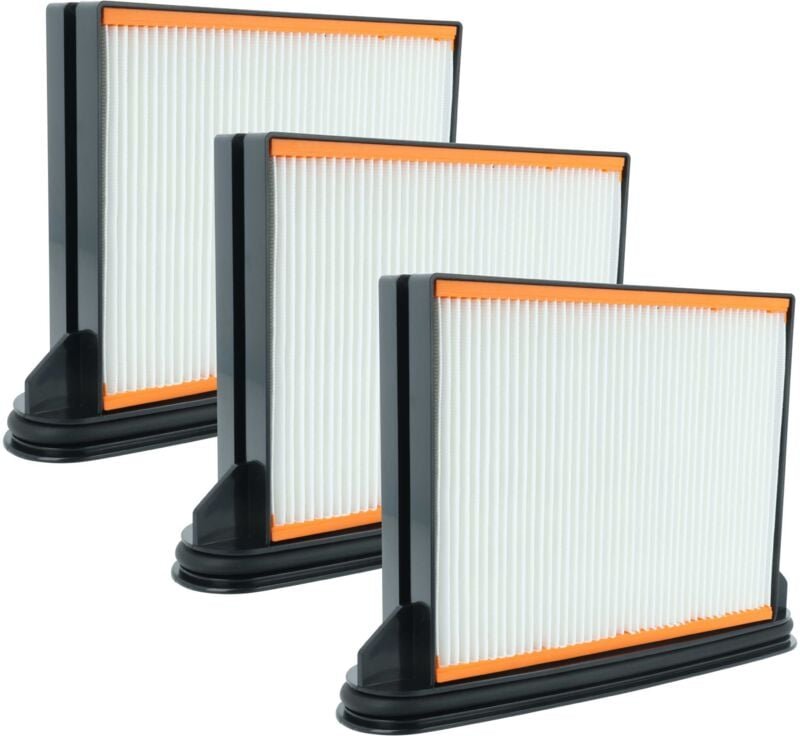 3x Staubsaugerfilter kompatibel mit cs Unitec 25, 35 ip, 35 m, 25 a, 1225, 1250 Staubsauger - HEPA-Faltenfilter-Nassfilt...