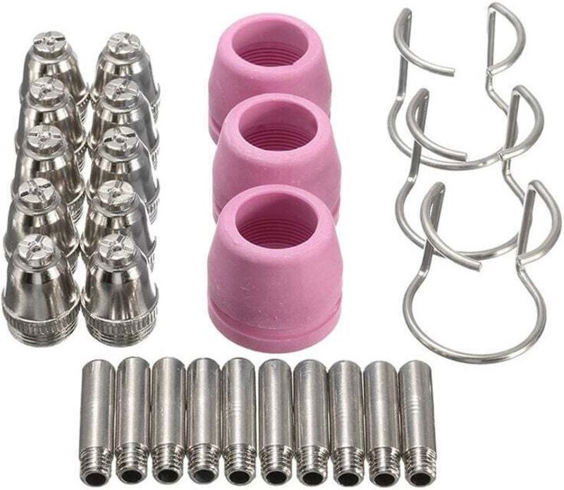 Kit de 26 Pièces Buses et Électrodes pour Coupeur Plasma SG-55 AG-60 WSD-60P Torche de Découpe