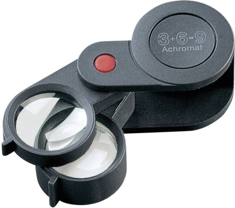 Eschenbach - 11869 Einschlaglupe Vergrößerungsfaktor: 3 x, 6 x, 9 x Linsengröße: (ø) 23 mm Schwarz