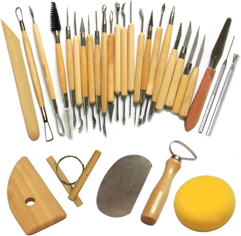 Töpferwerkzeug Keramik-Skulpturwerkzeuge Tonmeißel für Töpfer / Keramikkünstler Set 30 Stück