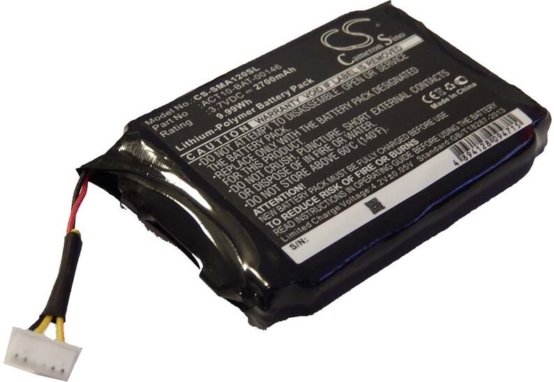Vhbw - 1x Akku Ersatz für Satmap 1S2PE583759-02X, ACT10-BAT-00146 für gps Navigation Navi (2700 mAh, 3,7 v, Li-Polymer)