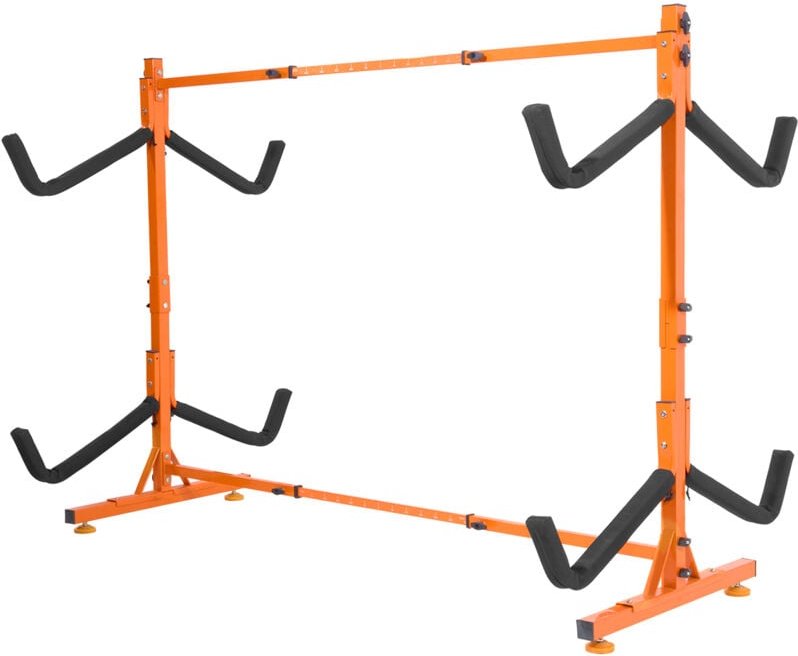 Mophorn freistehendes Kajak-Lagerregal, robuster Stahl, verstellbar, max. 220 Pfund, Ständer für 4 Kajaks, gepolsterte A...