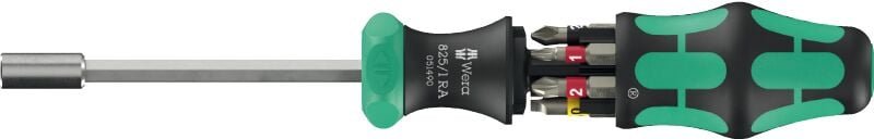 Kraftform Kompakt 27 ra 1, 6-teilig integrierte Ratsche mit Feinverzahnung - Wera