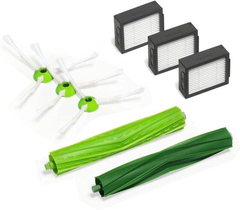 Wartungskit für Roomba e- und i-Serie – 3 Seitenbürsten – 3 Hochleistungsfilter – 1 Paar Anti-Tangle-Silikon-Extraktions...