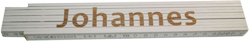 Zollstock Johannes 2 m weiß Zollstock