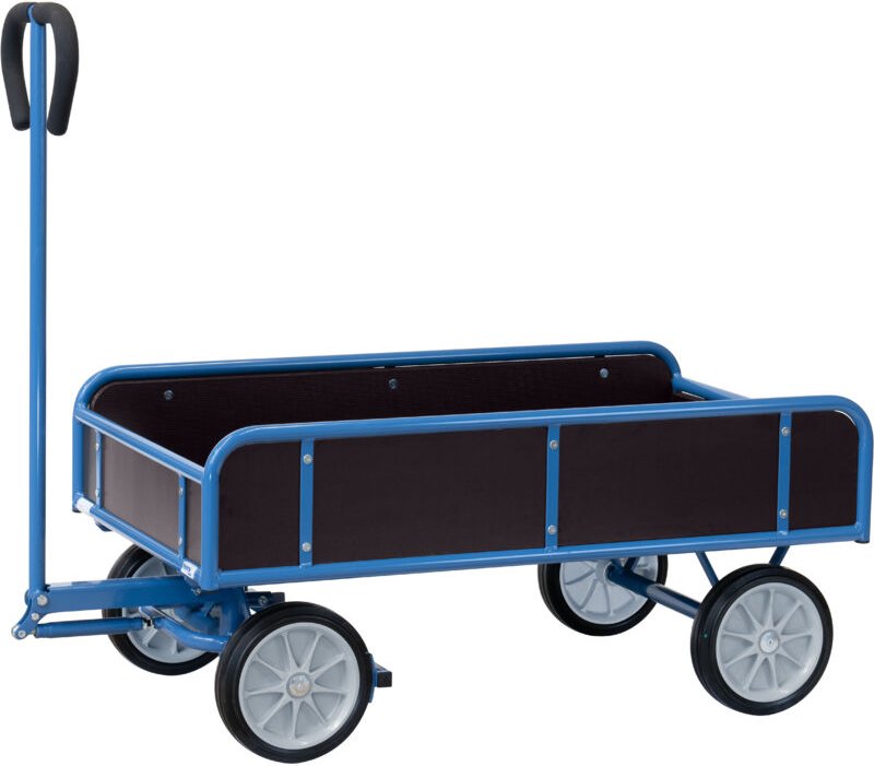Fetra Handwagen mit 4 Wänden Vollgummibereifung, 945x545 mm Ladefläche 400kg Tragkraft