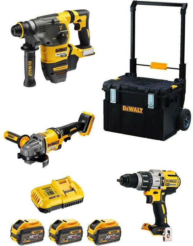 DeWALT Kit FVK381TSX3HD-QW 54V/18V (DCH333 + DCD996 + DCG418 + 3 x 9,0 Ah + DCB118 + DS450 DWST1-75668)