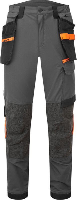 Arbeits-Hose Stretch Holster Ev4 – Größe 38 – Grau Metall Kurz – Portwest
