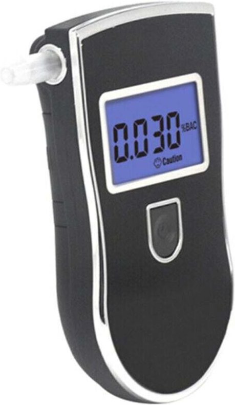 Elektronischer Alkoholtester, professioneller tragbarer Alkoholtester mit digitalem LED-Bildschirm und 5 Mundstücken, Ha...