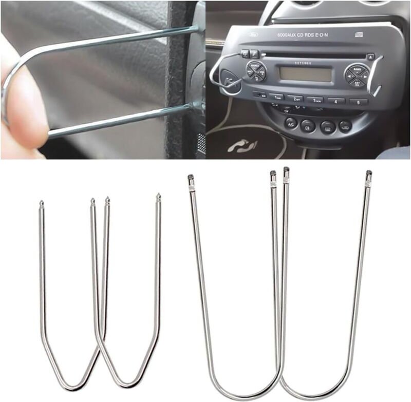 CCYKXA 4-teiliges Autoradio-Ausbauwerkzeug-Set, Audio-Ausbauwerkzeug, Autoradio-Ausbauhebel, Autoradio-Halterungslösewer...