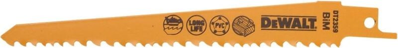 DeWalt DT2359-QZ gerades Sägeblatt BIM 152 mm 6TPI 5 Stück Holz und Kunststoff