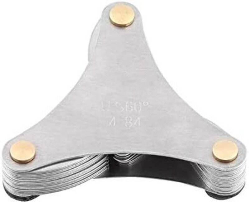 CCYKXA (51 Stück) Gewindelehre aus Edelstahl, 60- und 55-Grad-Gewindelehre, metrisches + imperiales Messwerkzeug