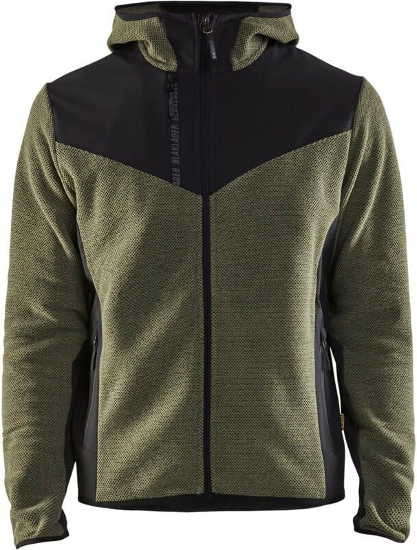 Arbeitsjacke aus Strick mit Softshell 5940 - Dunkelgrün/Schwarz XXXL