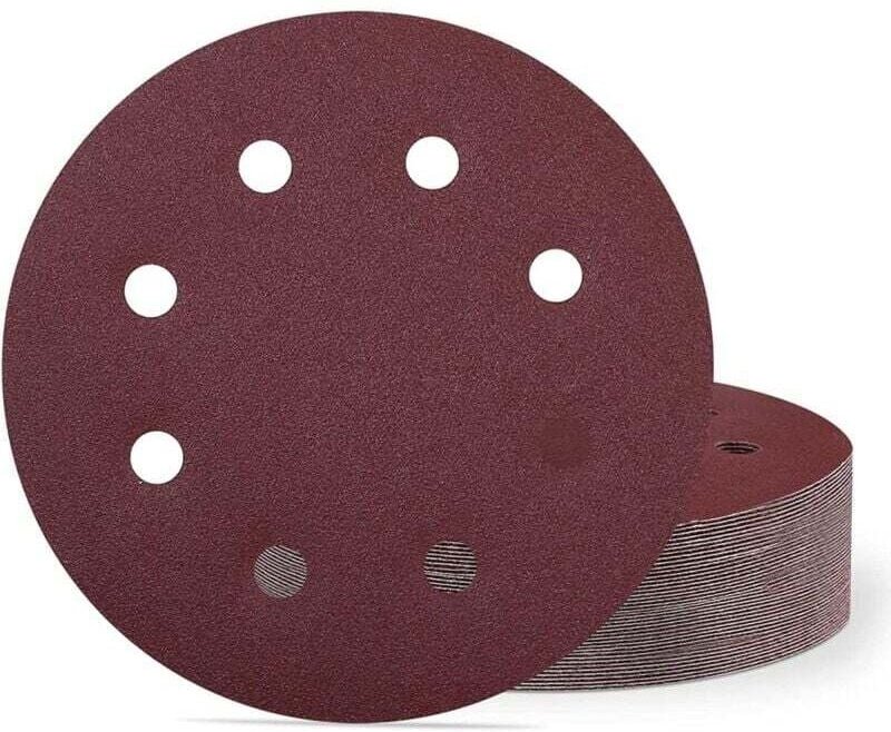 Lot De 30 Disques Abrasifs Auto-Agrippants 180 Mm Grain 40 Pour Ponceuse À Cloison Sèche Et Long Manche