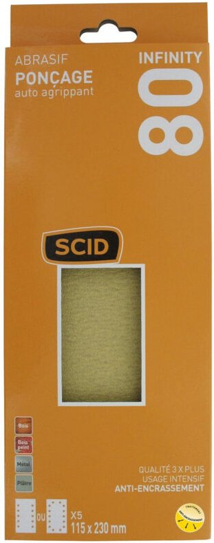 Selbstklebende Schleifpapier 115 x 230 mm 80 5