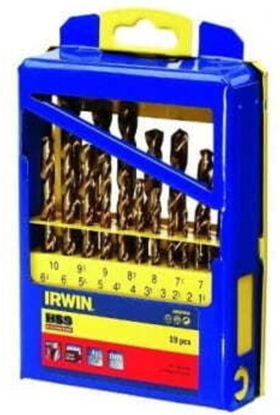 IRWIN METALL-TITAN-BOHRERSATZ 19-tlg. 1,0 – 10,0 mm alle 0,5 mm