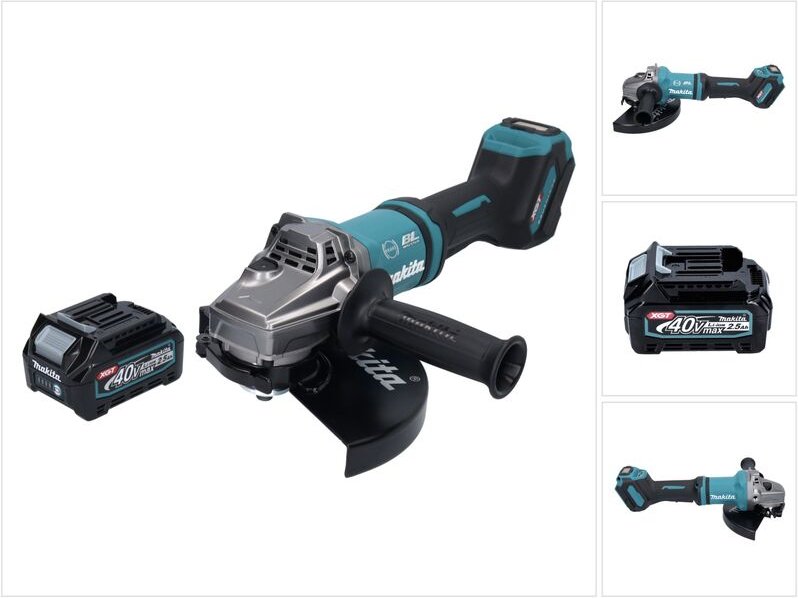Makita GA 038 GD1 Akku Winkelschleifer 40 V max. 230 mm Brushless XGT + 1x Akku 2,5 Ah - ohne Ladegerät