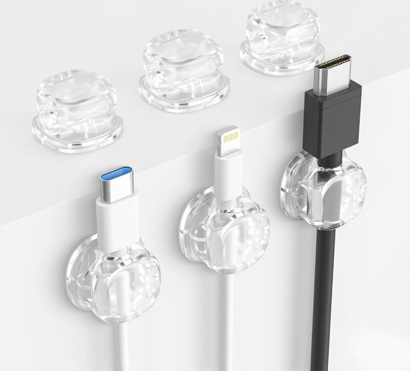 Kabelbinder, Kabelorganisator für Zuhause, Auto, Büro, Bürodekoration, effizientes Kabelmanagement (transparent)