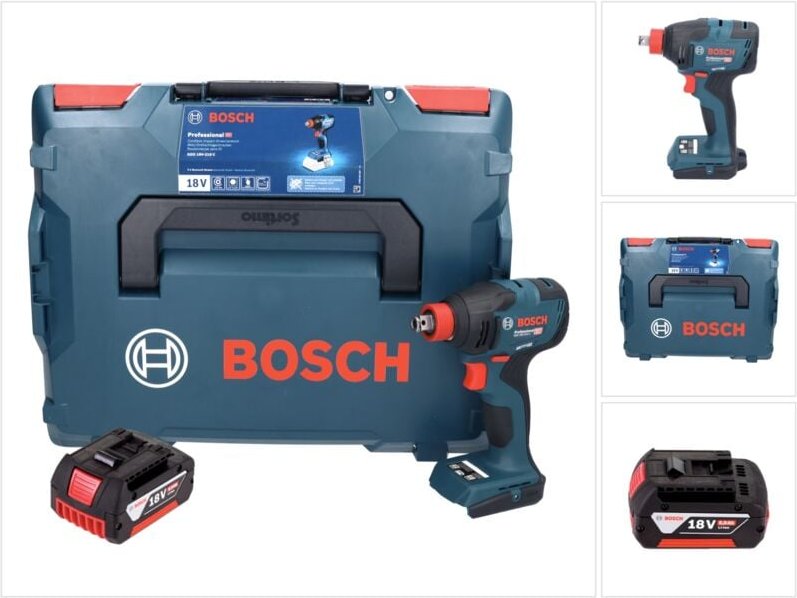 Bosch gdx 18V-210 c Professional Akku Drehschlagschrauber 18 v 210 Nm Brushless + 1x Akku 5,0 Ah + L-Boxx - ohne Ladeger...