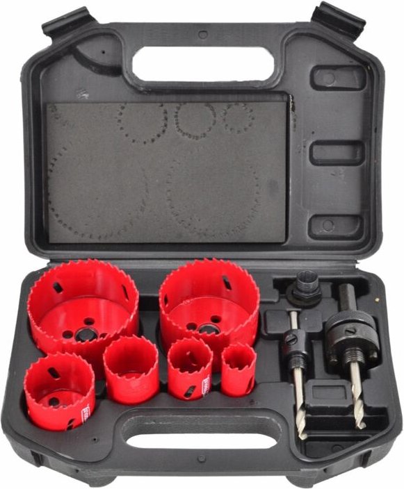 AWTOOLS Bimetall-Lochsägen-Set, 8-teilig, 22–73 mm