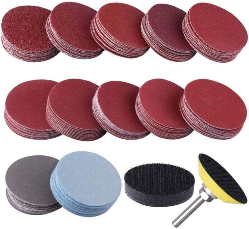 120 Schleifscheiben 50 mm – Körnung 60–3000 – Zum Schleifen, Fräsen und Gravieren – Komplettes Sortiment