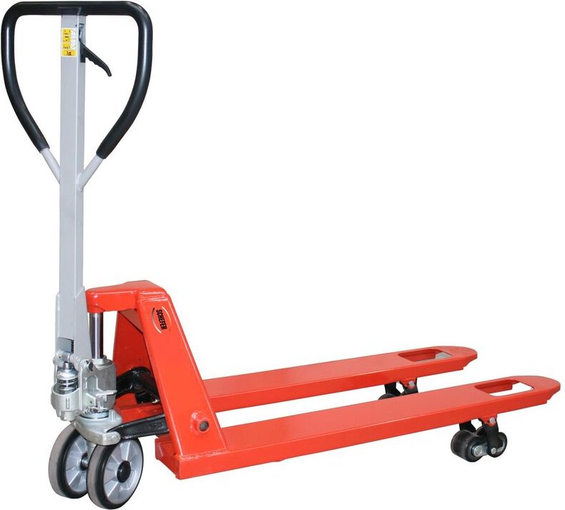 Schefer Gabelhubwagen Premium mit kurzer Gabellänge 900mm Tandem Gabelrolle Tragkraft 2500kg