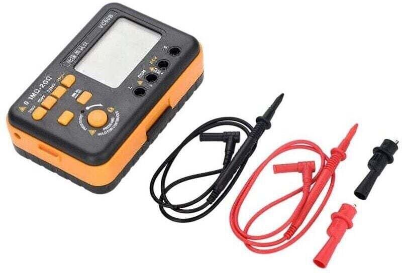 VC60B Megohmmeter, XU, Digitales Multimeter Isolationswiderstandsmessgerät Megohmmeter mit hintergrundbeleuchtetem LCD-D...