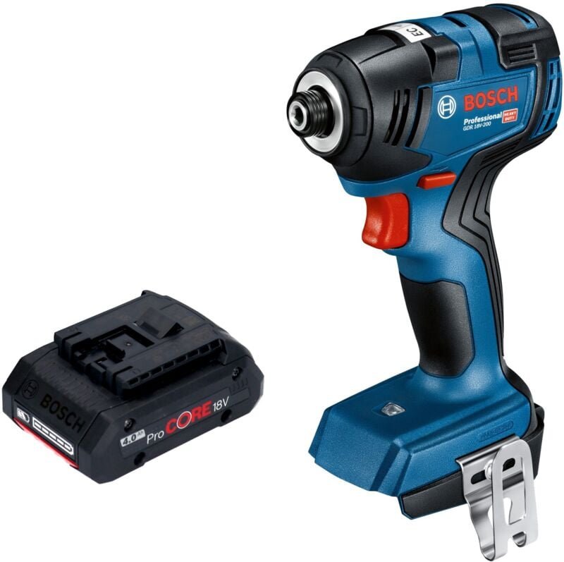 Bosch Professional - Bosch gdr 18V-200 Professional Akku Drehschlagschrauber 18 v 200 Nm Brushless + 1x ProCORE Akku 4,0...