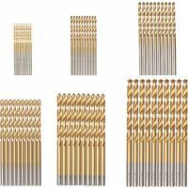 60-teiliges Spiralbohrer-Set, HSS-Titan-Mikrobohrer, metrische HSS-Stahlbohrer (1/1,5/2/2,5/3/3,5 mm), Mikrobohrer-Set