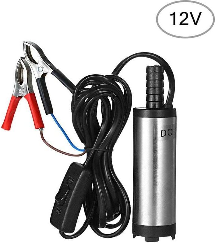 Elektrische Ölpumpe, Dieselpumpe, 12-V-Gleichstrompumpe, kleine Ölpumpe, 3,8-mm-Edelstahlfilter, abnehmbare 12-V-Pumpe