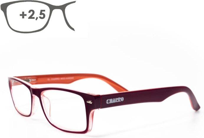 Kansas Lila/Orange Lesebrille. Erhöhen Sie +2,5