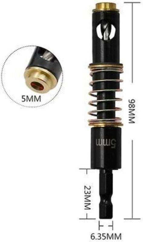 Jeu de Forets à Charnière 5 mm et 1/4 Pouces Guide Auto-Centré pour Perçage Pr