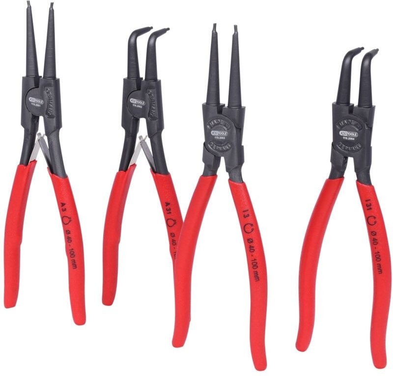 Ks Tools Sicherungszangen-Satz, 40-100 mm, 4-tlg