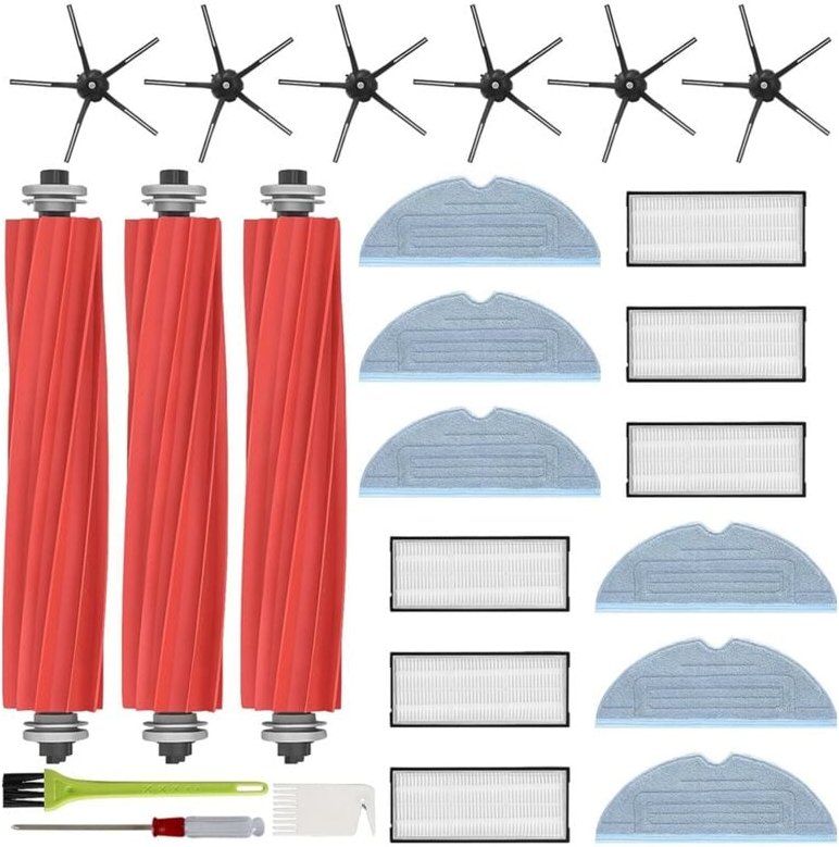 Staubsauger-Hauptseitenbürsten Hepa-Filter Mopptuch Staubbeutel