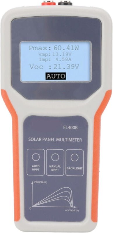 Verbessertes LCD-Solarpanel-Multimeter, MPPT-Tester, multifunktionales LCD-PV-Solarpanel-Testgerät mit Hintergrundbeleuc...