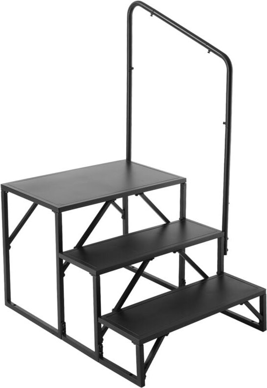 Mophorn - vevor Wohnmobil-Stufen, 3-stufige Wohnmobil-Treppe, 200 kg Tragkraft, Verdickter Kohlenstoffstahl, mit Handlau...