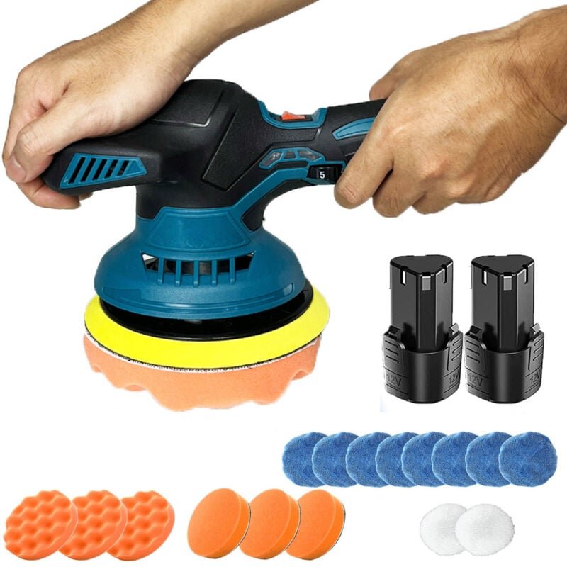 Polierer, 6-Zoll-Akku-Autopolierer, Schleifer, Puffer, elektrische Poliermaschine, Wachsmaschine, 6 Geschwindigkeiten, m...