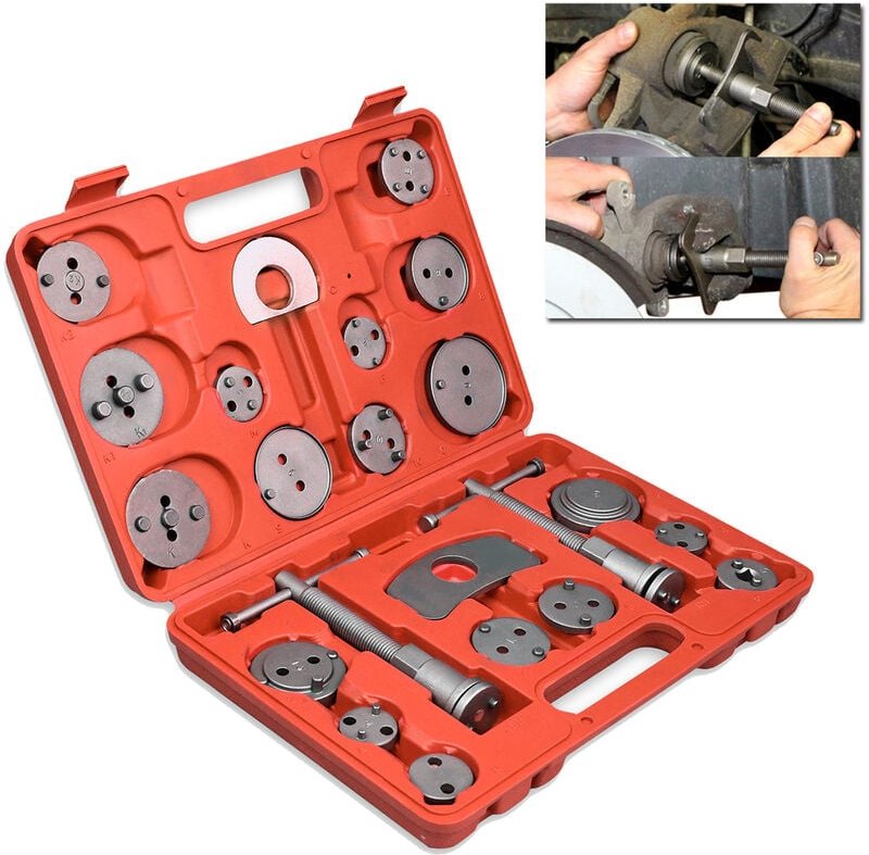 KFZ-Werkzeuge 23 TLG. Bremskolbenrücksteller Set Bremssattel Kolbenrücksteller Bremskolben Werkzeug Bremsen Satz, HENGME...