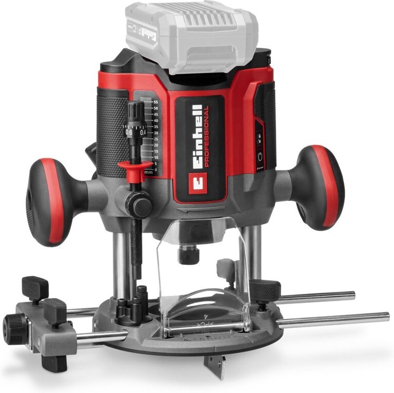 Einhell Professional Akku-Oberfräse TP-RO 18/55 Li BL - Solo Power X-Change (18 V, Hubhöhe 55 mm, Brushless, inkl. Paral...
