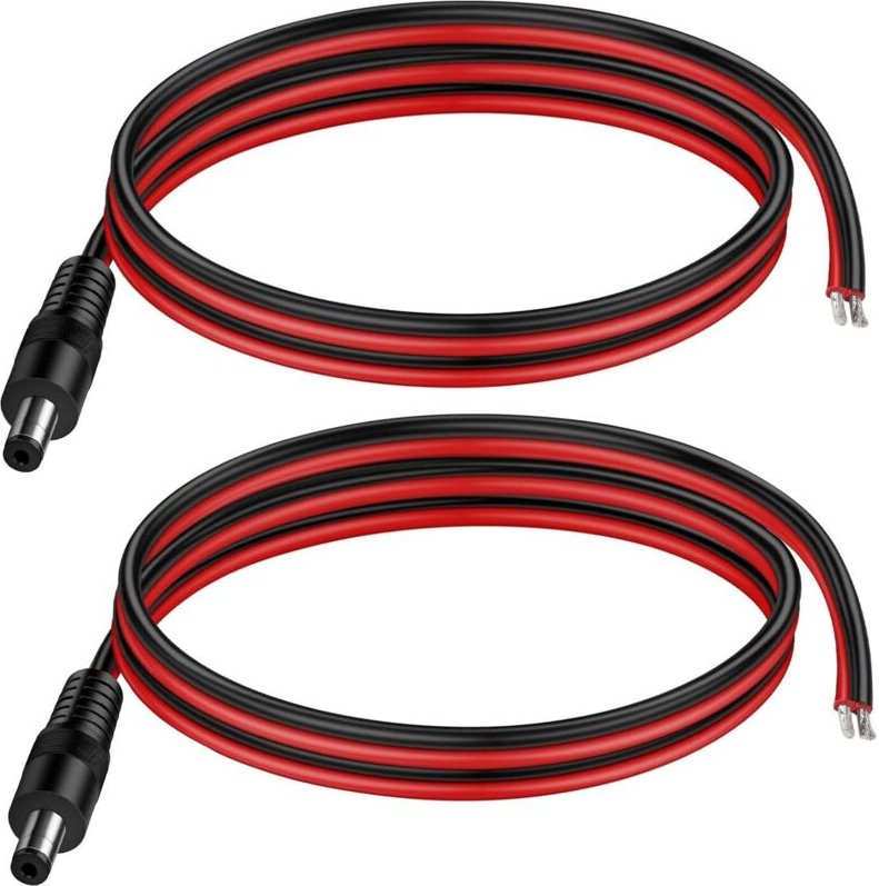 Stück 14AWG 5,5 x 2,1 mm DC-Stromanschlusskabel, 12 V 10 A DC-Stromanschluss für Videoüberwachungskameras, LED-Streifena...