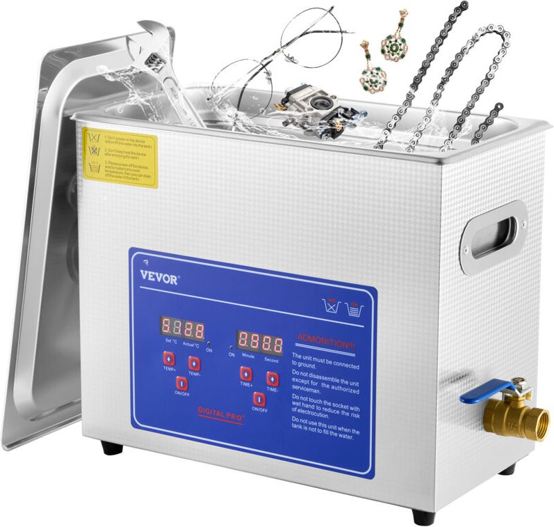 Ultraschallreiniger Ultraschall Reiniger 6L Ultrasonic Cleaner Ultraschallreinigungsgerät Edelstahl mit Digitaler Anzeig...