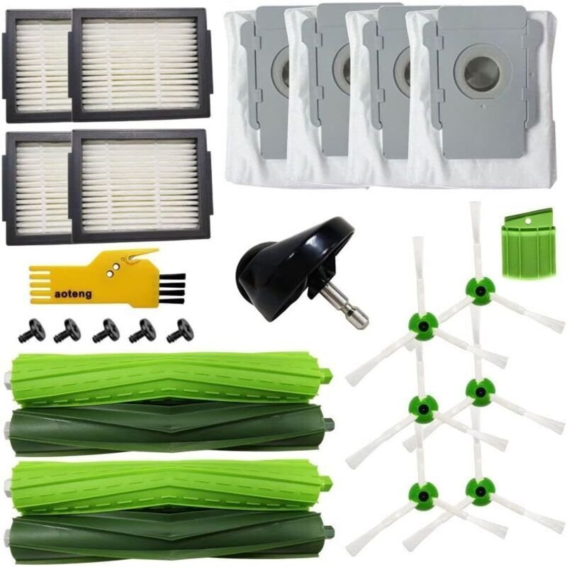 Zubehörset für iRobot Roomba i7 Serie – Ersatzteile für i7, i7+, i7 Plus, i3, E5, E6 und E7