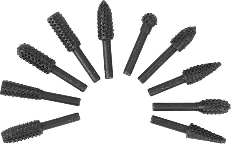 Fdit 10-teiliges elektrisches Wasserfeilset mit rotierender Libelle zum Schneiden von 1/8-Zoll-Holzbearbeitungswerkzeuge...