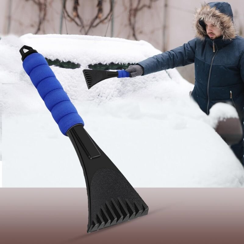 CCYKXA Eiskratzer für Autoscheiben, Eiskratzer mit abnehmbarem Abzieher für Autofenster, Eis- und Schneekratzer