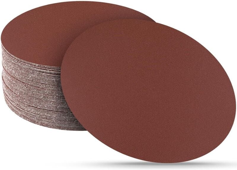 30 Schleifscheiben, 180 mm runde Schleifscheiben ohne Löcher, Körnung 320 für Wand- und Giraffenschleifer