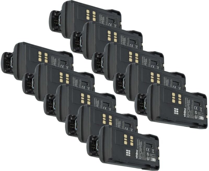 vhbw 10x Akku kompatibel mit Motorola DP4400E, DP2000, DP2600, DP2400 Funkgerät, Walkie Talkie (1800 mAh, 7,4 V, Li-Ion)...