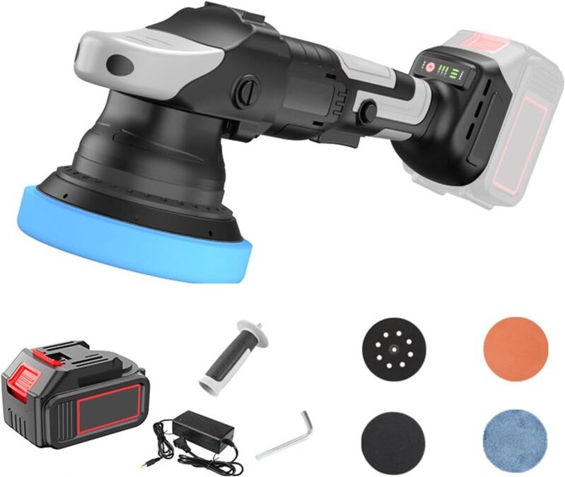 Autopoliergerät, 5-Zoll-tragbares Polierset, Exzenterpolierer mit variabler Drehzahl zur Haarentfernung und zum Polieren...